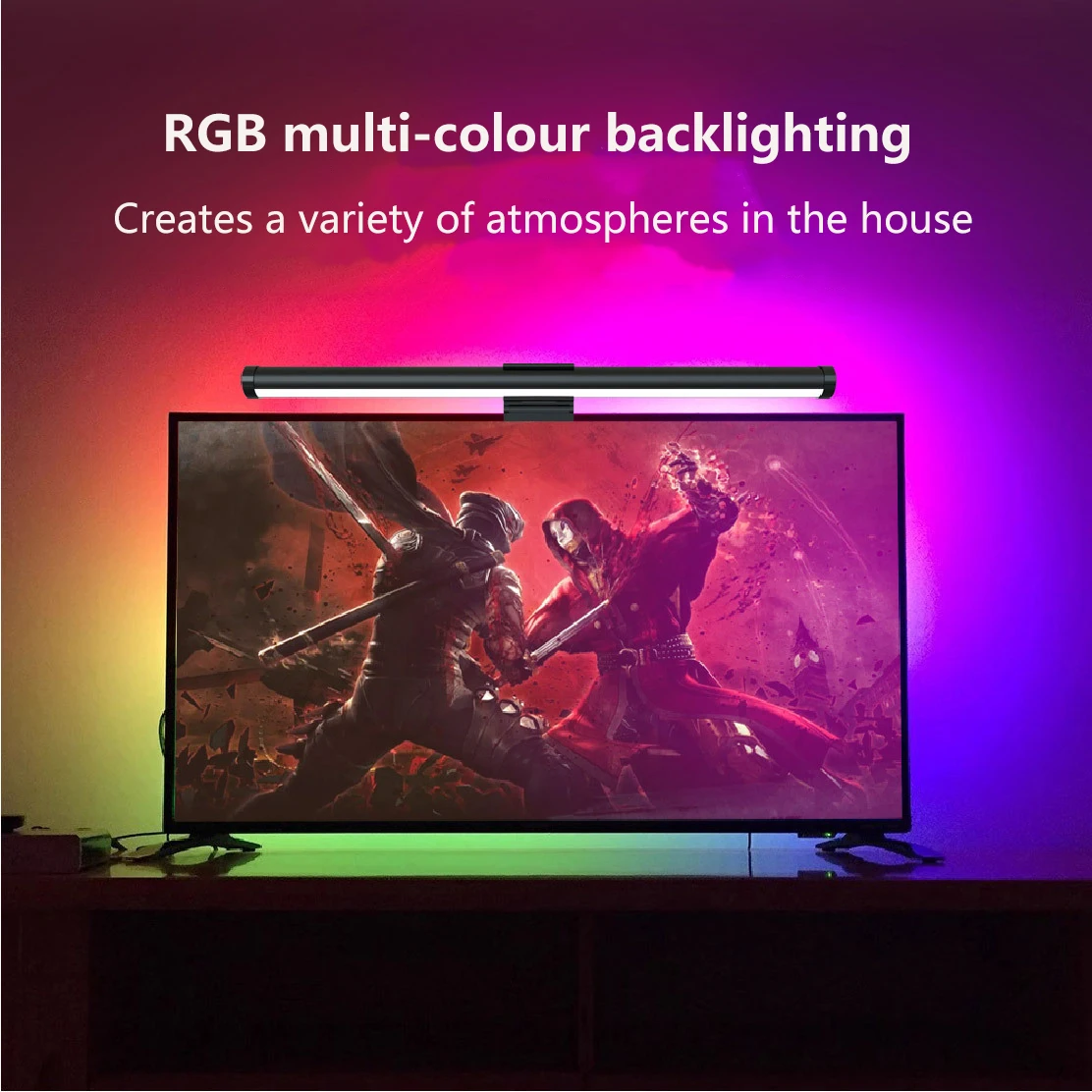 

Компьютерный LED-монитор С RGB-подсветкой, Двойным Источником Света, Настольная Лампа, USB, Защита Глаз, Сенсорная Подсветка