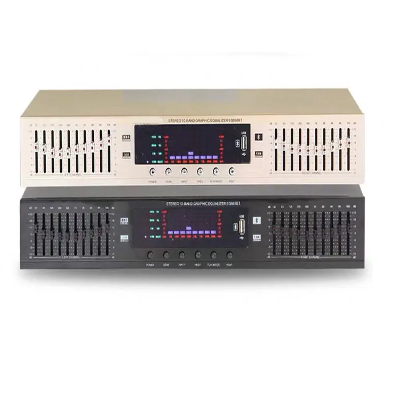 

Digital HD Stereo Preamplifier Equalizer Built-In USB Bluetooth Home Stage Equalizer Dual