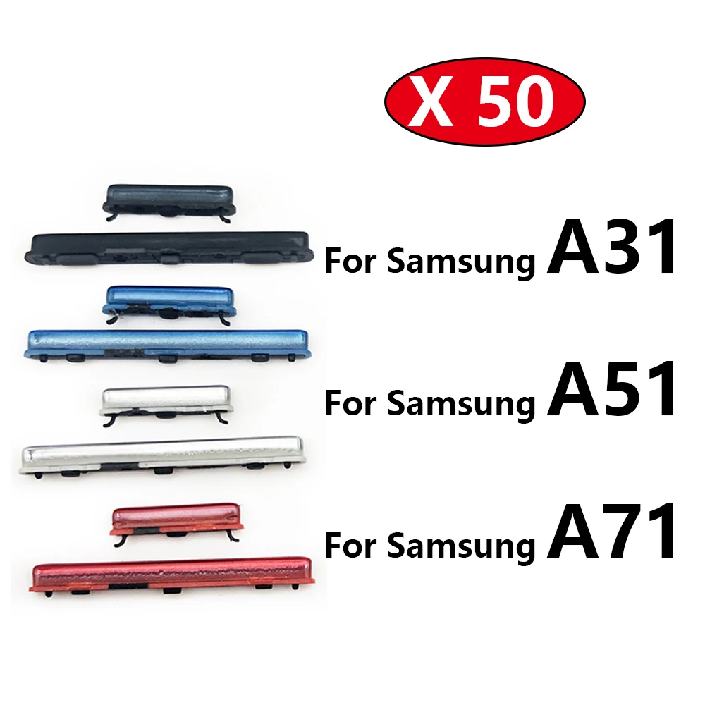 Набор кнопок для Samsung A31 A315F A51 A515F A70 A705F A71 A71, 50 шт./партия