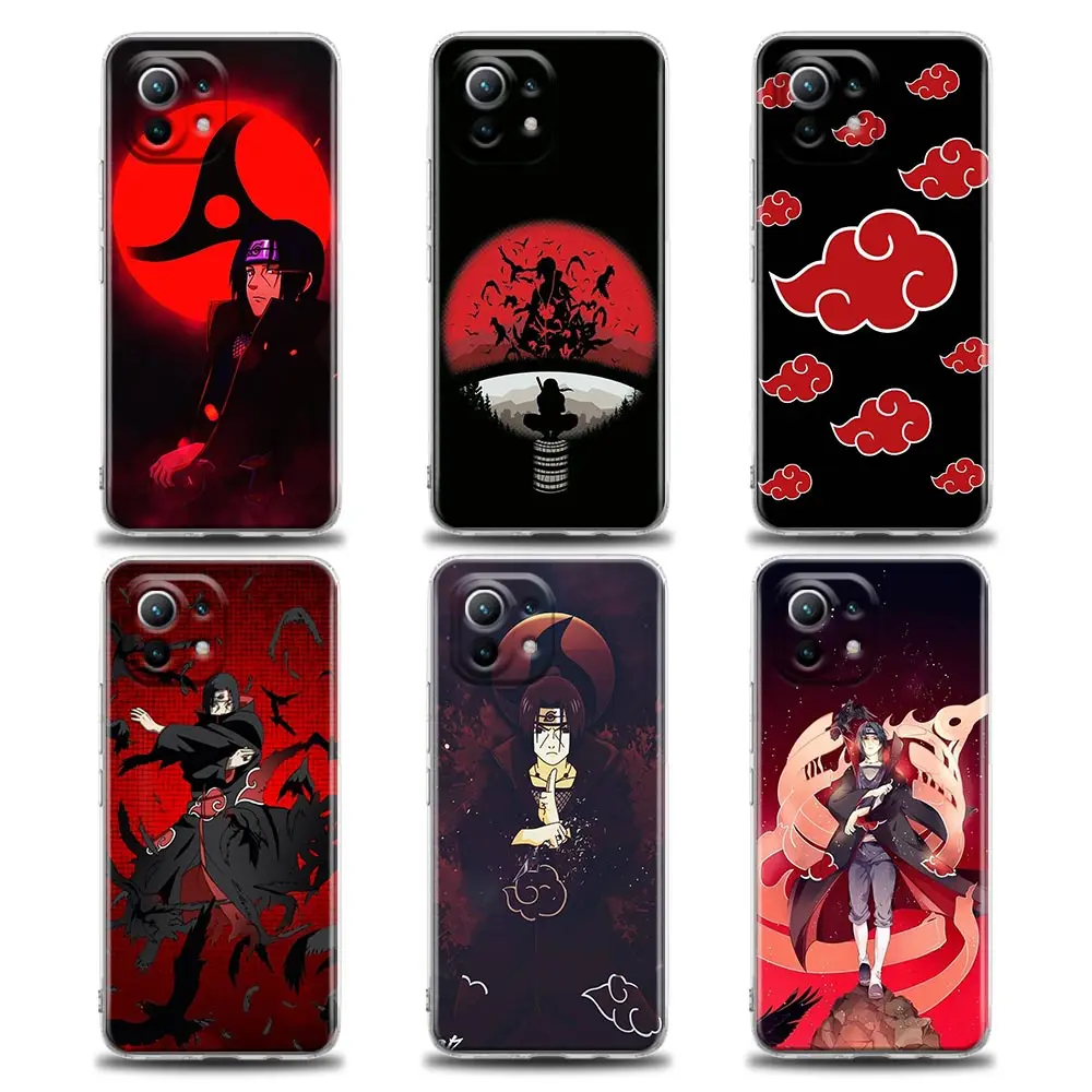 

Naruto Akatsuki Itachi Anime For Xiaomi Mi 10 11 11T Pro Lite 12X POCO X3 F3 NFC Case Clear Cover Phone Case For Redmi 9 10