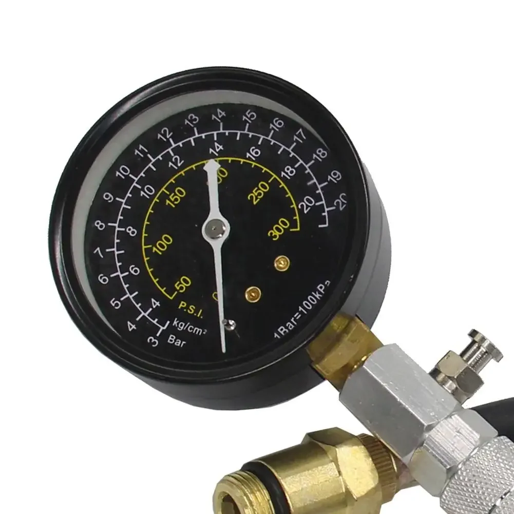 

Engine Cylinder Compression Tester Testing Gauge Auto Check Test Repair Tool Kit 0-300 Psi Pressure Gauge Car Inspection Tools