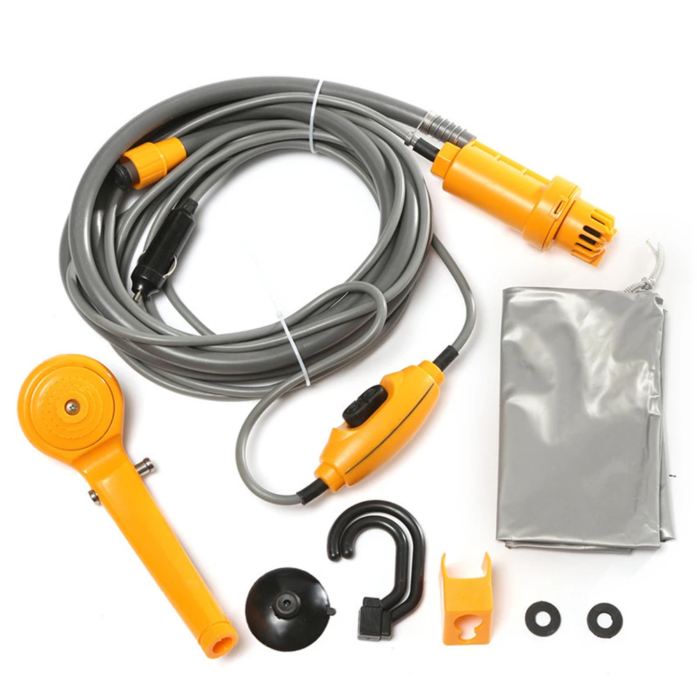 

Portable Shower Set Plant Watering Car Washer Camping Shower Electric High Pressure Pump Outdoor Hiking Pet Cleaning