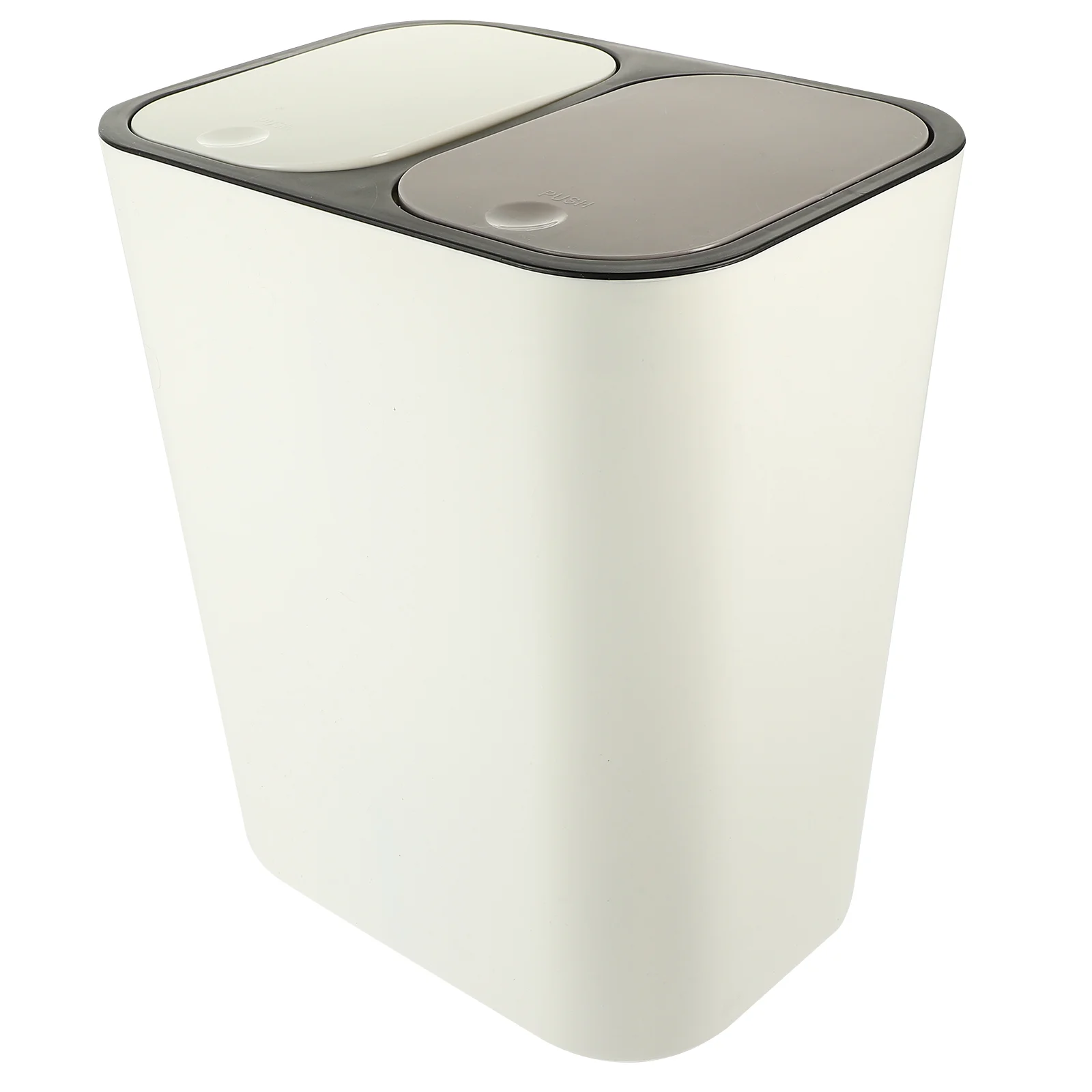 

Trash Can Garbage Bin Kitchen Recycling Recycle Bins Dual Waste Trashcan Press Compactor Cans Container Paper Lid Compartment