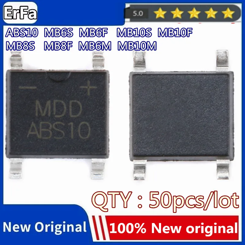 Мостовой выпрямитель MB6M MB10M DIP4 ABS10 MB6S MB6F MB10S MB10F MB8S MB8F SOP4, 50 шт./партия Мостовой выпрямитель MB6M MB10M DIP4 ABS10 MB6S MB6F MB10S MB10F MB8S MB8F SOP4, 50 шт./партия