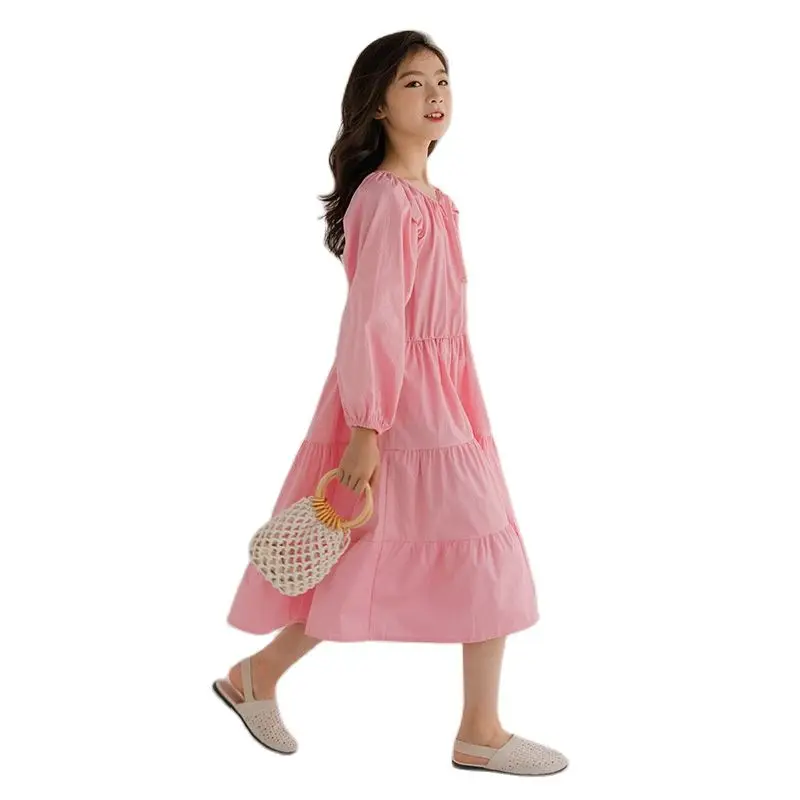 Детское хлопковое платье с пышными рукавами на возраст 12-16 лет |