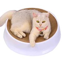 round cat scratching board toy wear resistant scratcher claw grinder corrugated paper kitten bed durable cat accessories