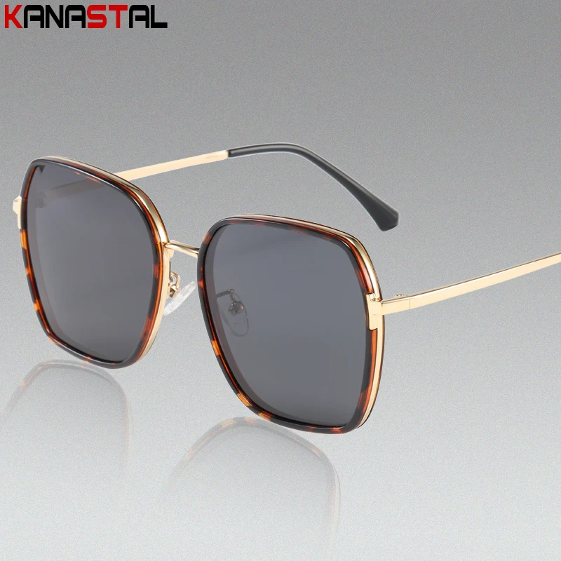 

New Women Polarized Sunglasses Ins Fashion Sun Glasses Polygon Eyeglasses Frames Traveling Beach Sunscreen Eyewear Men Casual