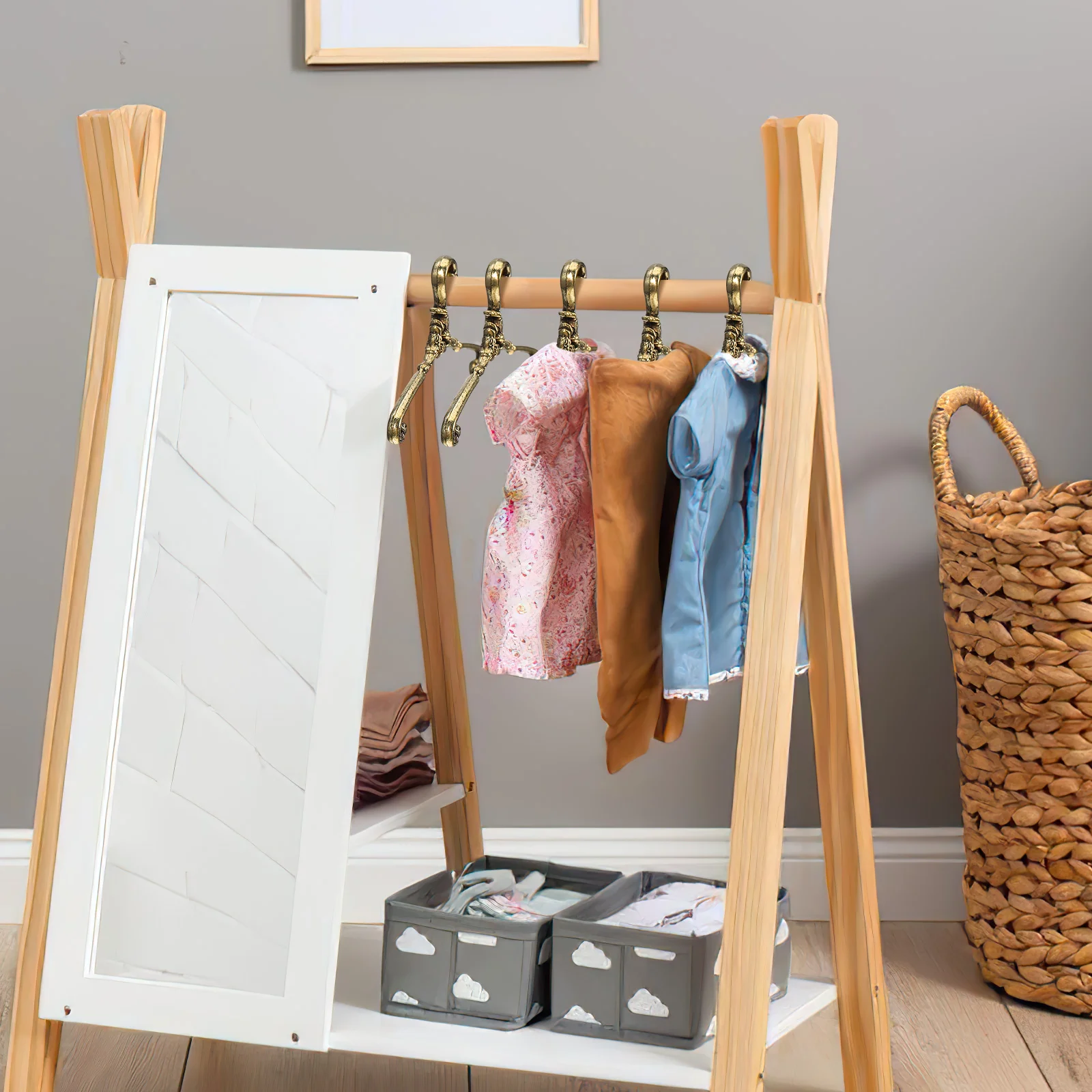 24 шт. мини-вешалка для одежды детская подвесная стойка украшения дома