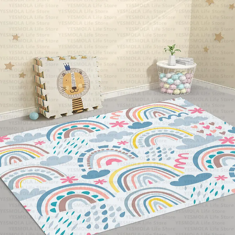 

2023 популярный небольшой свежий Радужный принт для маленькой девочки для дома Гостиная Туалет длинный напольный коврик коврики домашние напольные коврики Декор для спальни