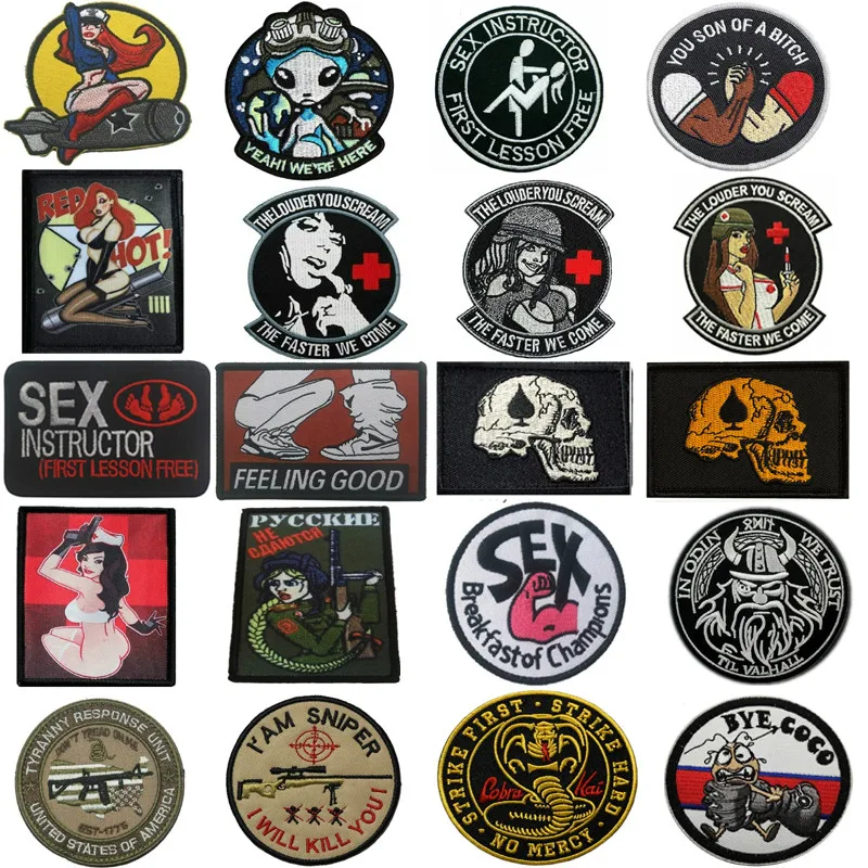 

New Embroidered Badges HOOK & LOOP Patches Clothes Accessories Military Tactical Insignia Patch Armbands Decorative