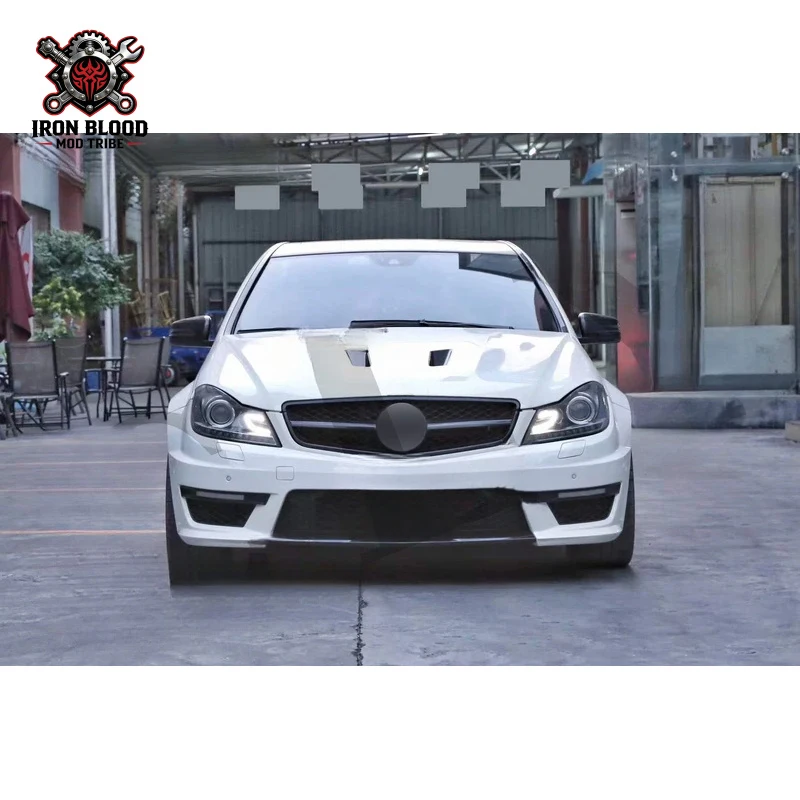 Фото Подходит для капота Mercedes-Benz C-класса W204 Facelift 507 C63 AMG, железный капот двигателя, модели 2008-2014 годов №3
