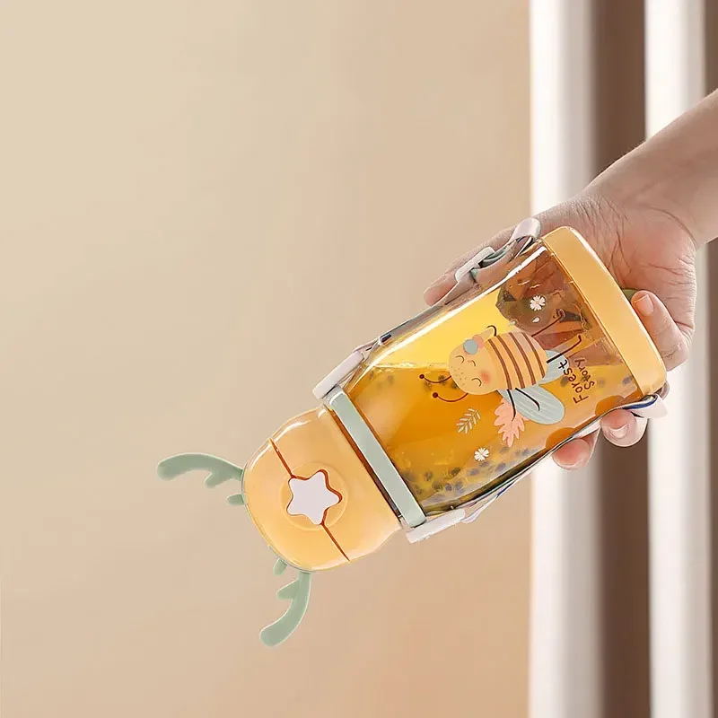 580 мл детские бутылки для воды чашка питья креативная мультяшная кормления с