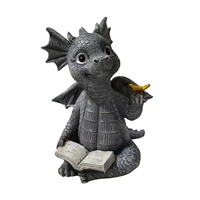 dragon garden statue adorable baby resin dragon figurines high quality baby reading dragon wall artwork with fascinating