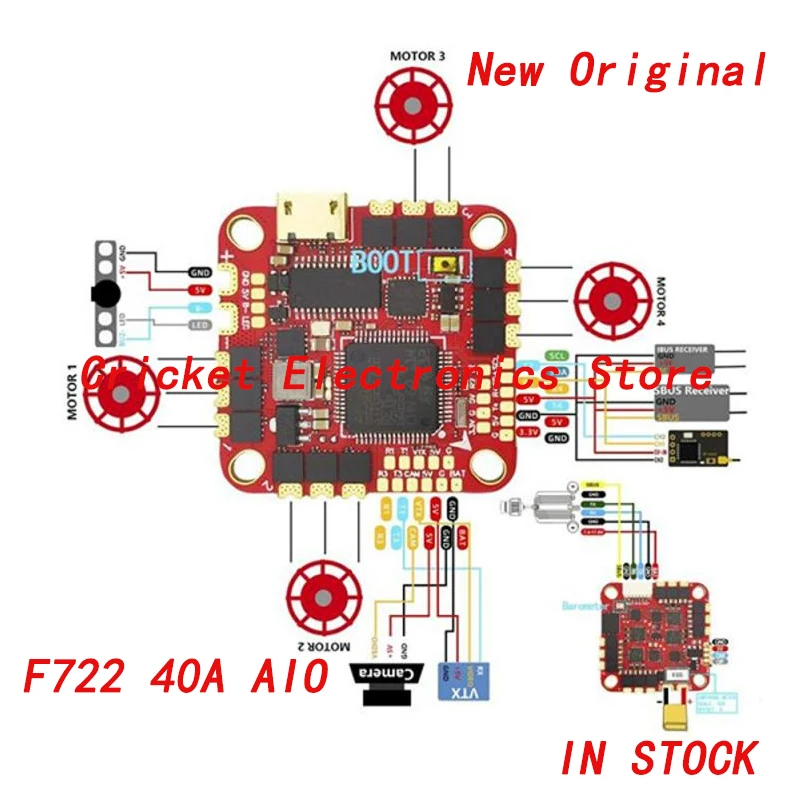 

HAKRC F722 40A AIO для DJI HD VTX CADDX CRSF FPV гоночного дрона HAKRC