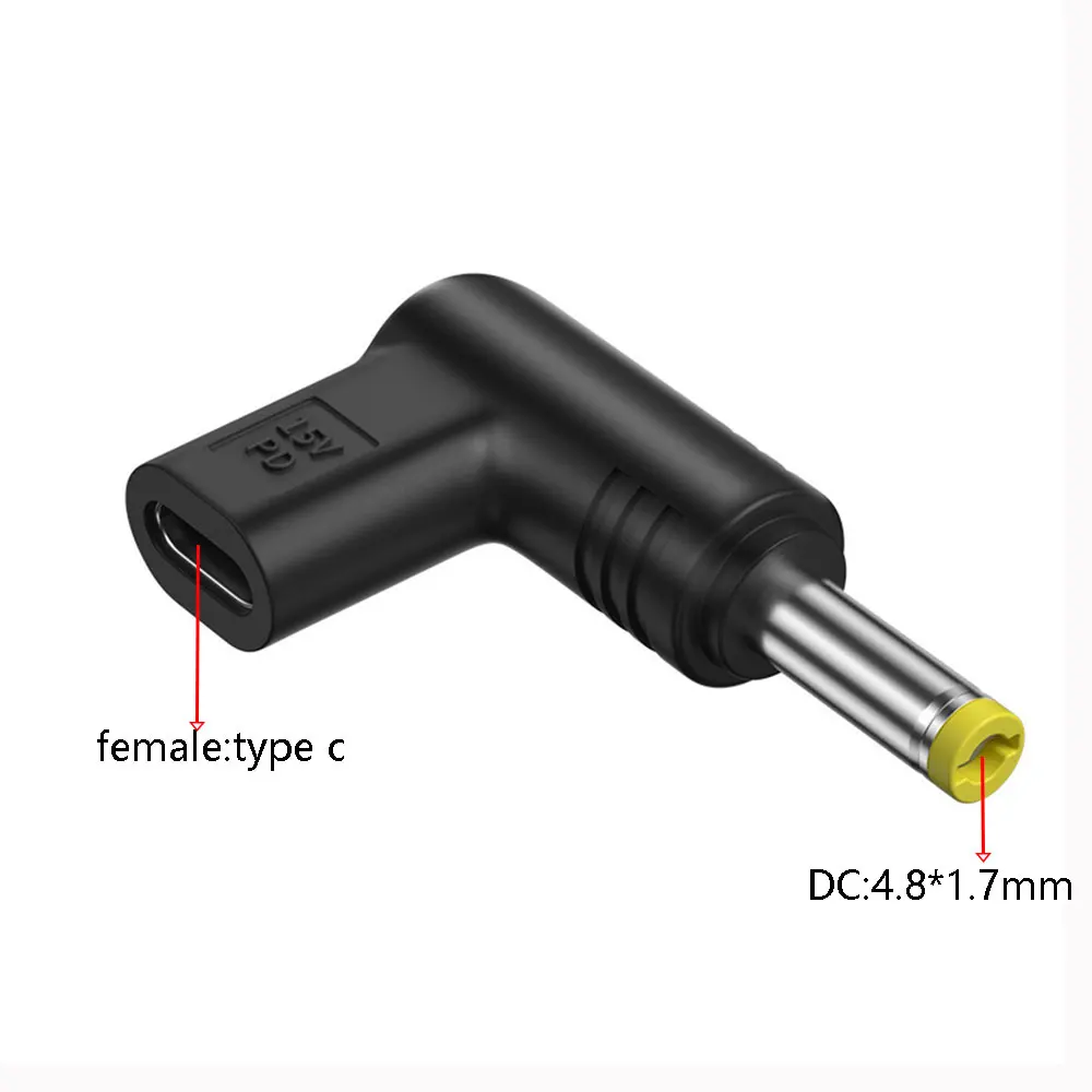 

1 шт. тип C USB C PD в разъем постоянного тока, адаптер для зарядки, универсальный преобразователь 12 В, 15 В, 19 В для различных типов устройств небольшого питания