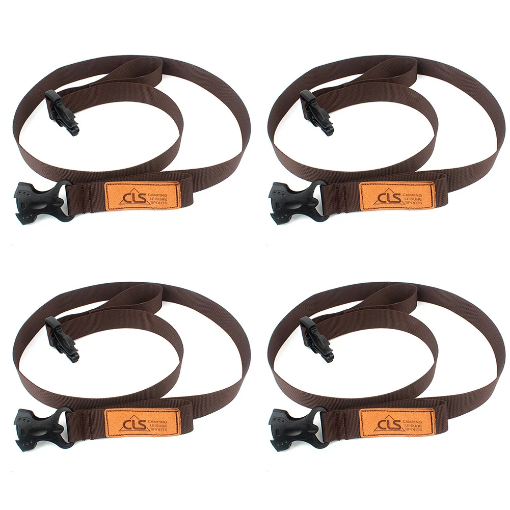 

Binding Belt Luggage Straps Garden Indoor 4 Pcs Accessories Brown Compressed Bundling Convenient Double Nylon Parts