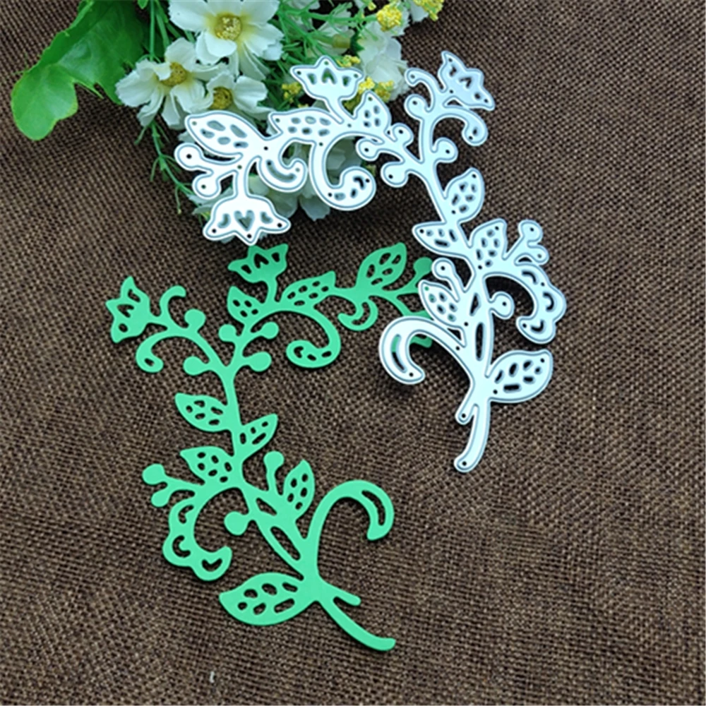 Металлическая Форма для резки 3d-цветов Листьев круглое отверстие этикетка