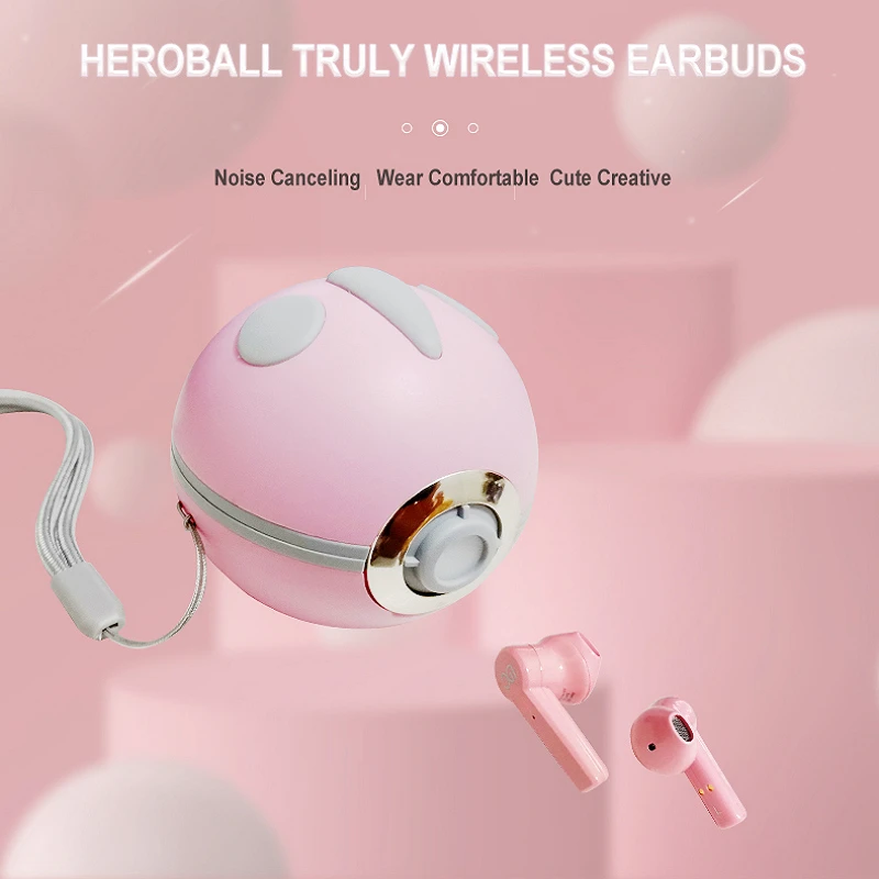 

Cute In-Ear Headsets True Auriculares Bluetooth With Mic Noise Cancelling Sound TWS Bass Earbuds Wireless Headphones For Gift