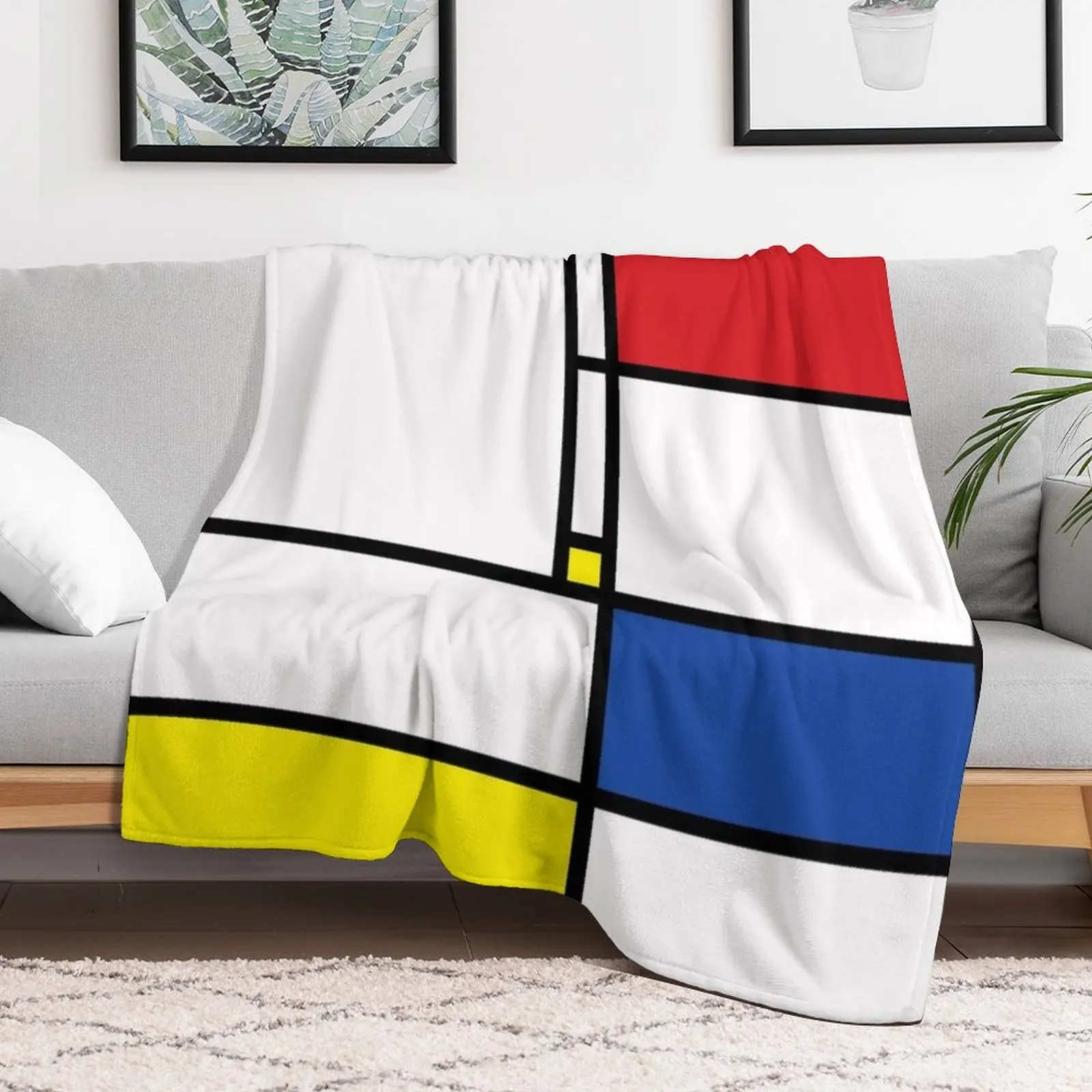 Mondrian минималистский стиль современное искусство I.I? Плед fatfatin плед на диван