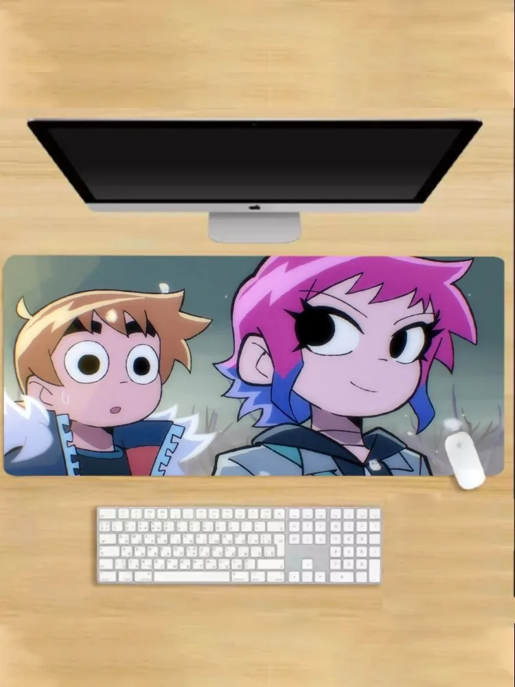 Scott Pilgrim Takes Off Mousepad Mouse Pad Laptop Gaming Accessories Large Desk Mat Computer Gamer Keyboard Rug Carpet