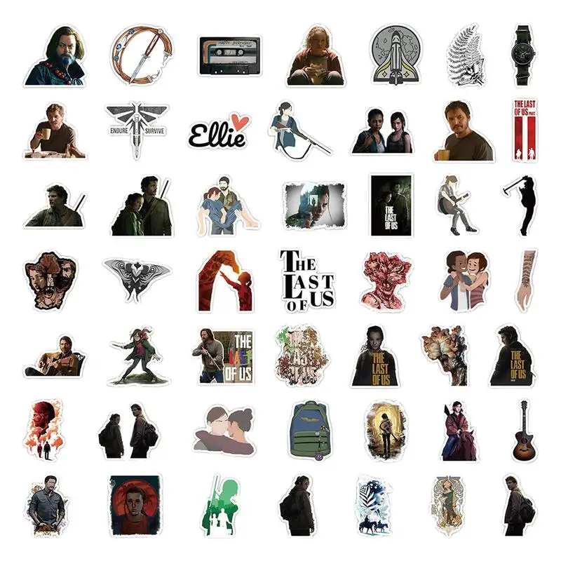 

TheLast Us Stickers Paster Cartoon Characters Anime Movie Funny Decals Scrapbooking DIY Laptop Waterproof 50Pcs/Pack Sticker