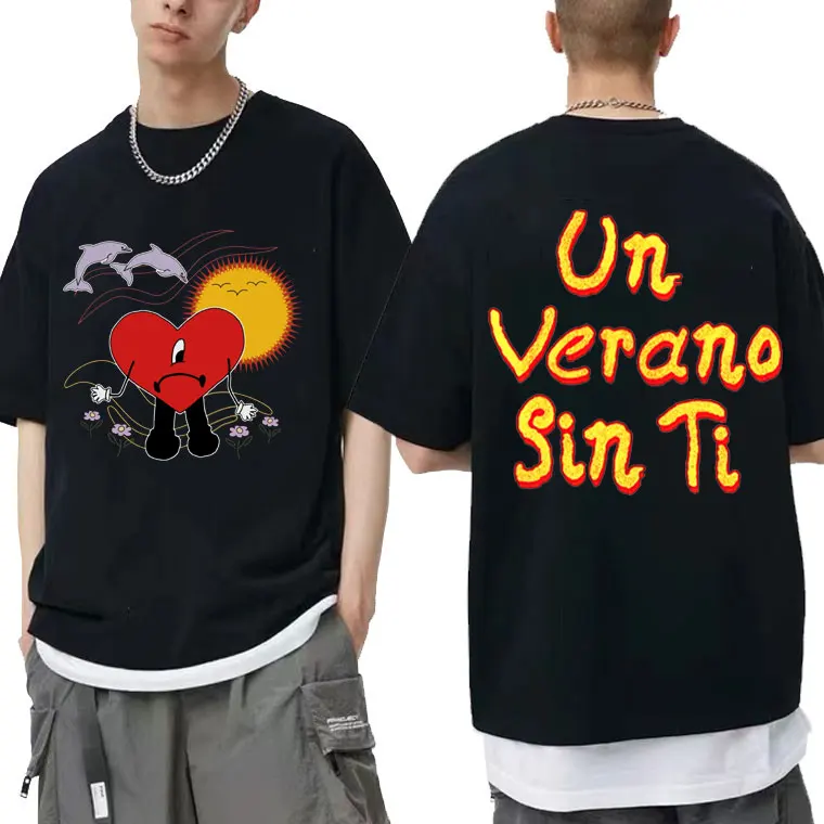 

Awesome Rapper Bad Bunny UN VERANO SIN TI Music Album Oversized Print T-shirt Brand Streetwear Men Women Fashion Hip-Hop Tshirt