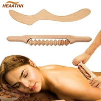 2pcsset wood therapy massage toolsmaderoterapia kitcellulite massager woodtherapy tools for body shapingmuscle pain relief