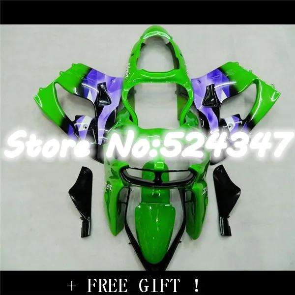 

Fei-COOL green blue blk Fairing kit for KAWASAKI Ninja ZX9R 00 01 ZX 9R 2000 2001 ZX-9R 00-01 2000-2001 body work