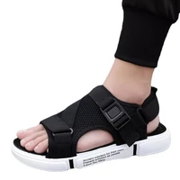 summer new sport mens sandals man slippers buckle strap leisure fashion flats slides breathable air mesh beach shoes for male