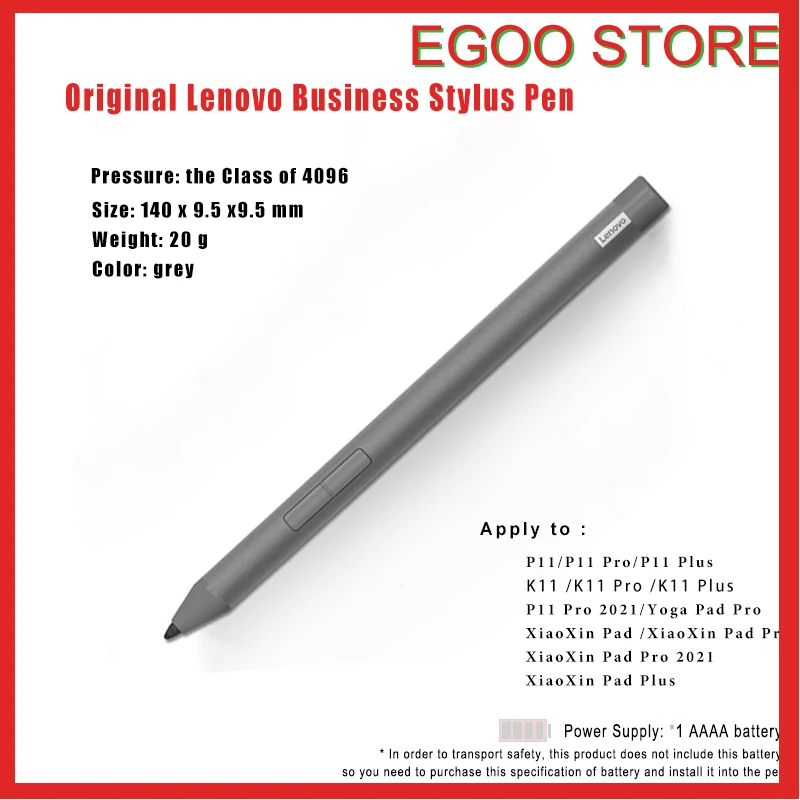 

Original Lenovo Business Pen For P11 P11 Pro P11 Plus P11 2021 Grey Stylus Official Standard Capacitive Pen Hand Writing Pen