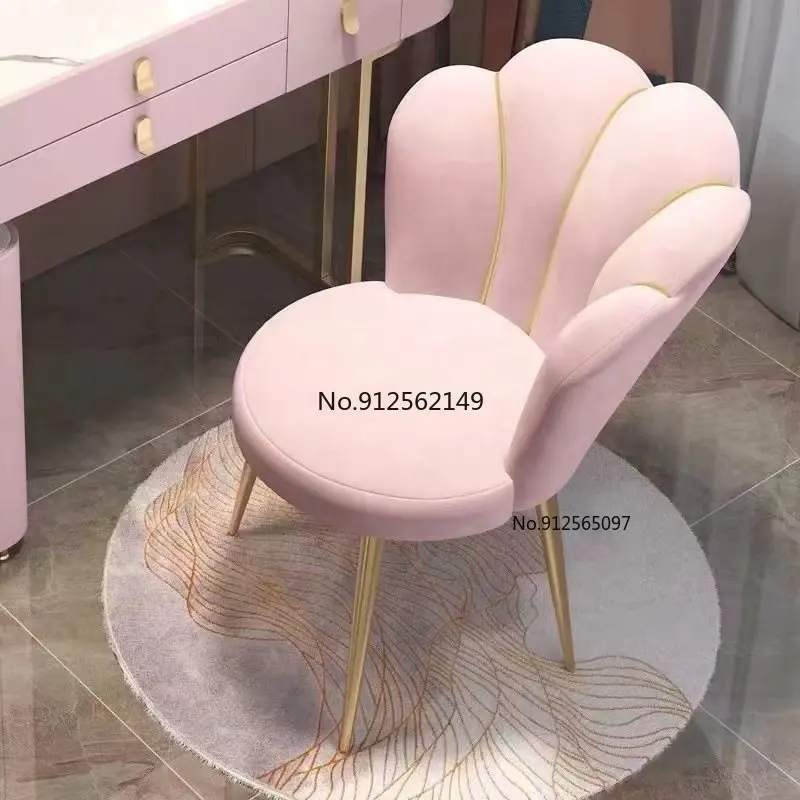 

Modern Nordic Dressing Chair Velvet Home Living Room Dining Chairs Bedroom Furniture Makeup Stool كرسي cadeira 의자 Nail Chair