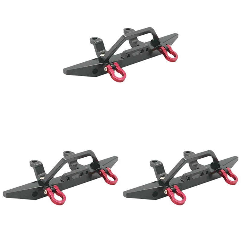 

3X Metal Front Bumper For MN D90 D91 D96 MN90 MN99S 1/12 RC Car Upgrade Parts Accessories,Black