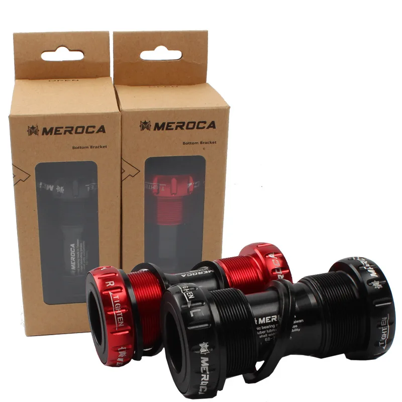 

MEROCA Ceramic Bearing Bottom Brackets BSA 68/73mm 24/24mm 24mm/22mm for Mountain Bike Bicycle Parts