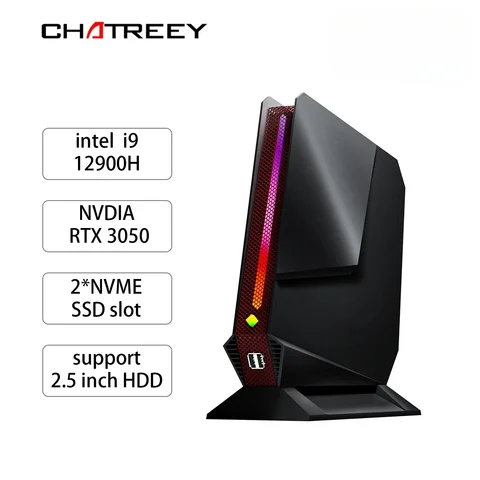Мини-ПК Chatreey G2 Intel Core i9 12900H i7 12700H с Nvidia RTX3050 8G игровой настольный компьютер PCIE 4,0 Wifi 6 BT5.0