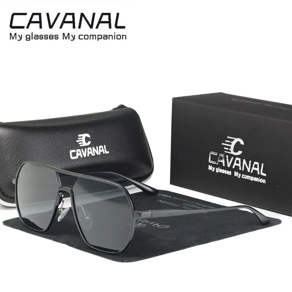 Мужские солнцезащитные очки с поляризацией винтажные брендовые из алюминия и