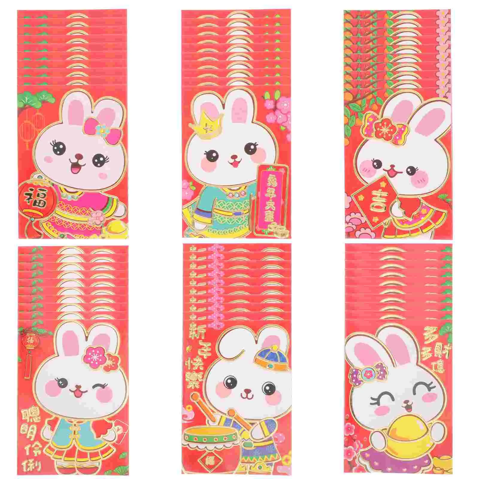 

Red Envelopes Year Chinese Money New Envelope Packet Rabbit Packets Festival Lucky Pocketspring Paper Wedding Hong Bao Lunar