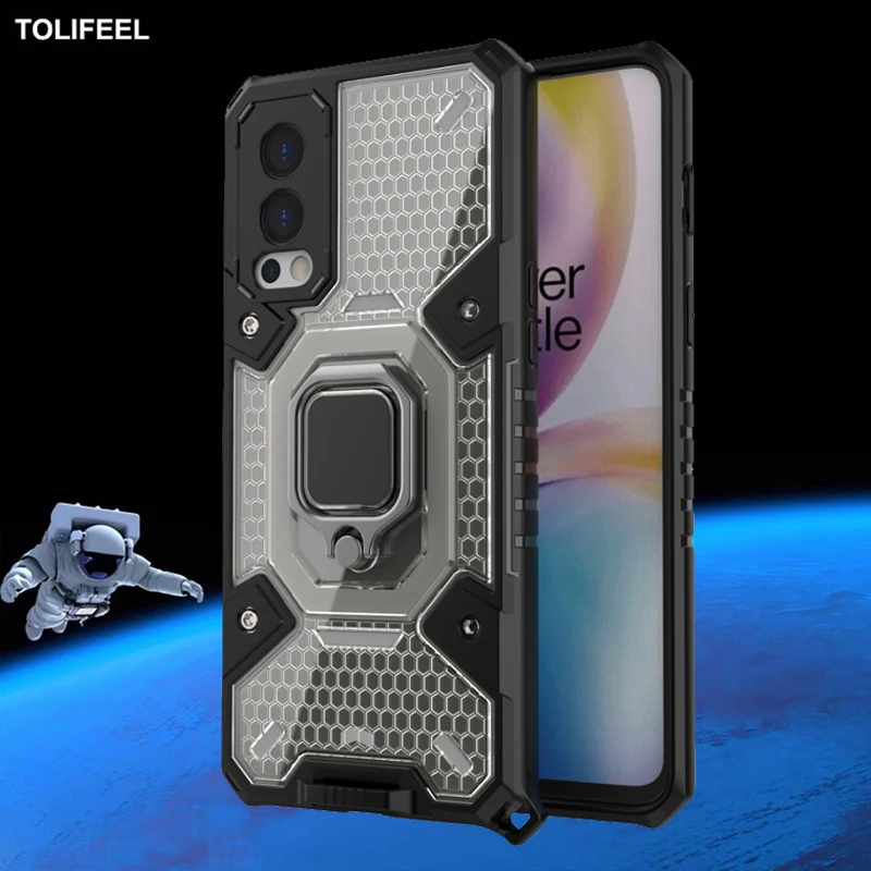 Противоударный армированный чехол для Oneplus Nord 2 N200 5G 9R Space стойка капсул Магнитный