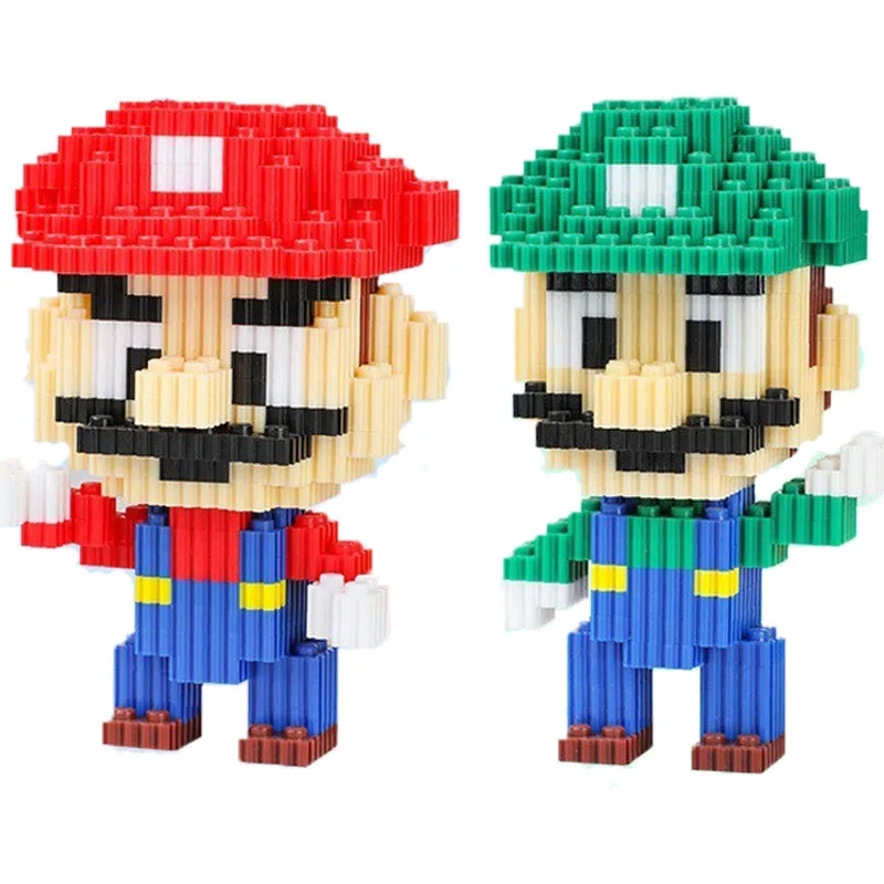 

Disney Cartoon Anime Figure Mario Bros Building Block Children's Puzzle Toy Bricks Kid Holiday Gifts Wholesale