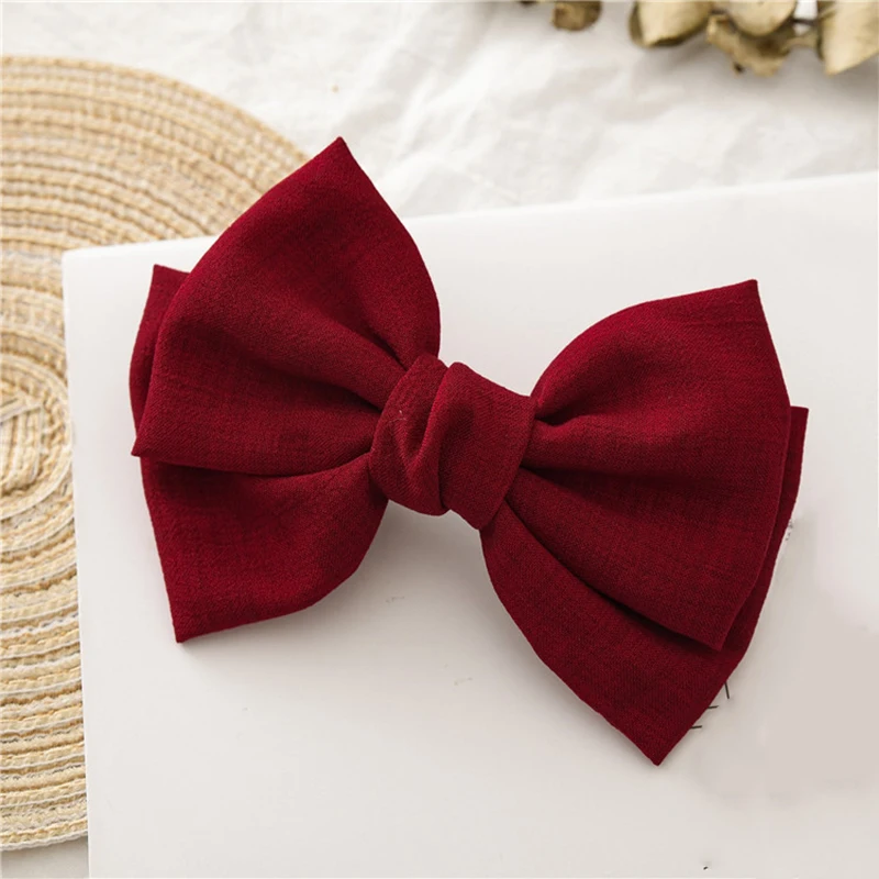 

Fashion Big Large Bow Hairpin Knotted Linen Hairgrips Elegant Bowknot Barrettes Ponytail Hair Clips Hair Accessories For Women