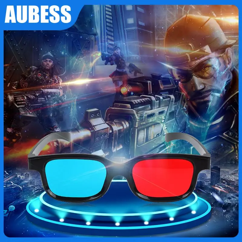 

Eyewear Universal 3D Glasses Black Frame Red Blue 3D Glass For Dimensional Anaglyph Movie Game DVD Video TV Cool Unisex