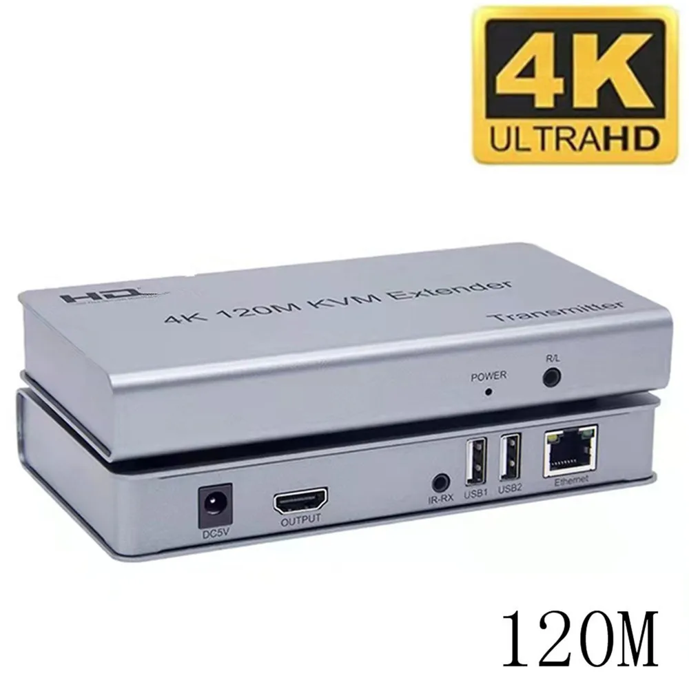 Extensor KVM compatible con HDMI 4K 120M por RJ45 Ethernet Cat5e Cat6,...