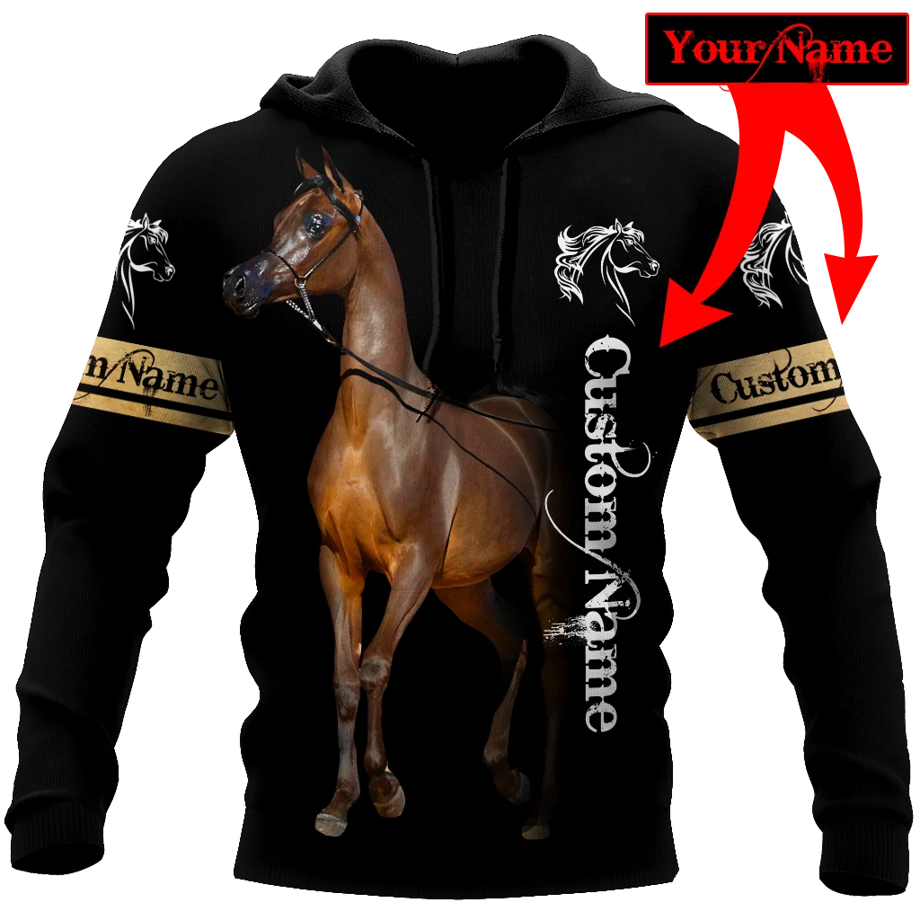 

PLstar Cosmos Newest 3D Print Horse Custom Name Art Funny Harajuku Streetwear Casual Unique Unisex Hoodies/Sweatshirt/Zip B-1
