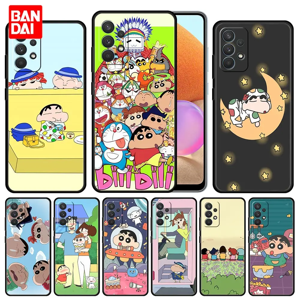 

Cover Case for Samsung Galaxy A51 A52 A03 A13 A31 A32 A50 A70 A71 Note 20 Ultra 5G Bag Capa Armor Cartoon Crayon Shin-Chan