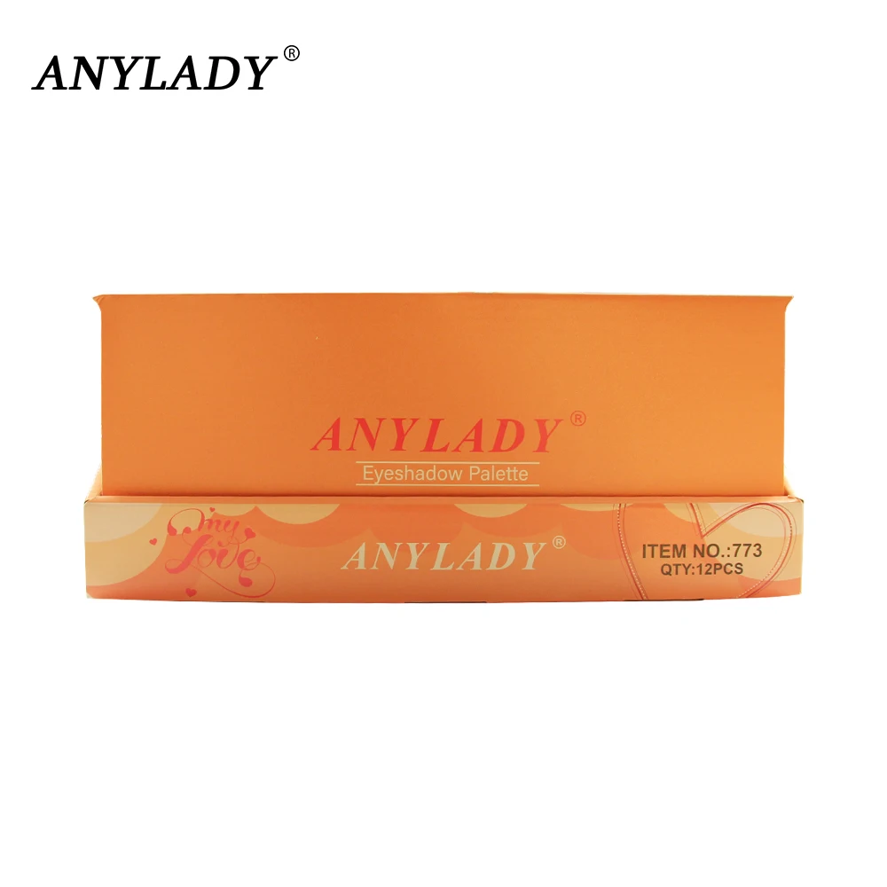 Палетка матовых теней для век ANYLADY водостойкие стойкие 12 цветов косметика с