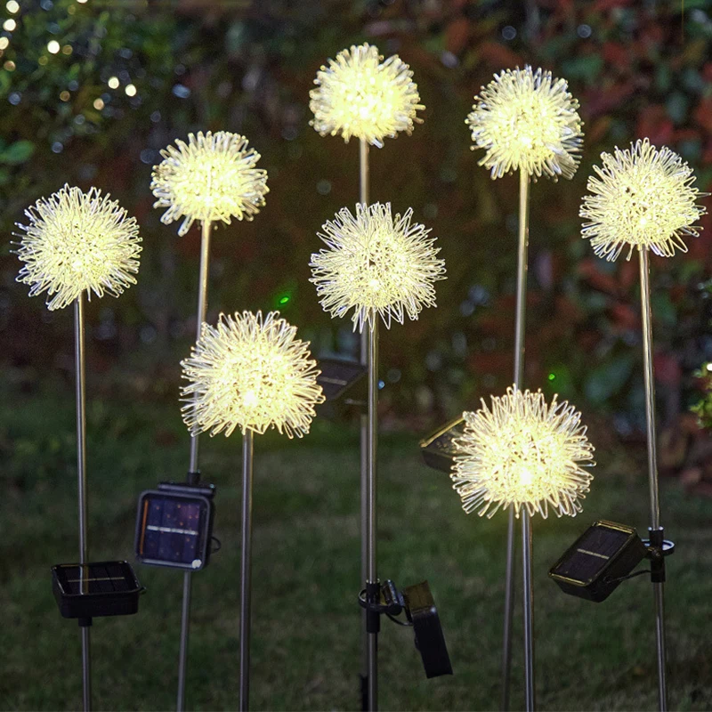 

Solar Garden Lights Waterproof Outdoor Dandelion Decorative LED Solar Lamp Lighting For Yard Pathway Lawn Patio Courtyard Decor