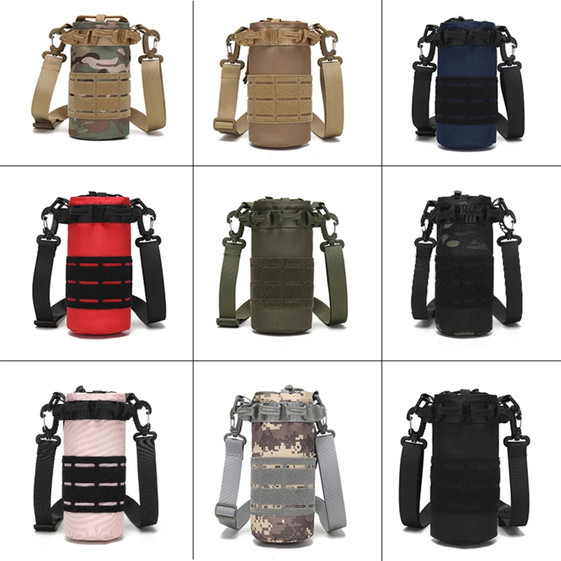 

Outdoor Tactical Water Bottle Bag Waterproof Abrasion Resistant Travel Camping Hiking Fishing Cycling Water Bottle Storage