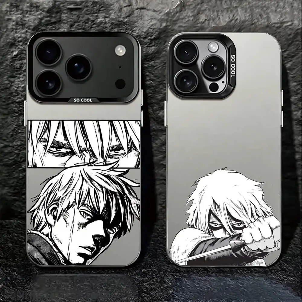 Фото Чехол для телефона Vinland Saga Manga для iPhone 17, 16, 15, 14, 13, 12, 11 Plus, Pro Max, XS, цветной, с серебряным покрытием внутри №1