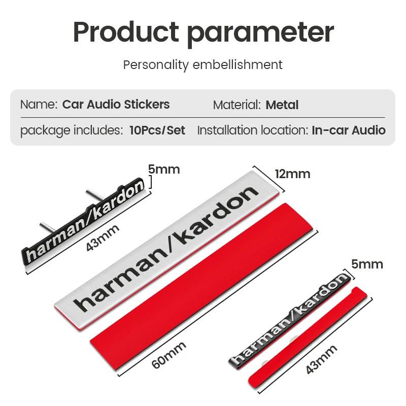 10pcs Car Speaker Audio Sticker 3D Badge Emblem Decoration Stickers For Volkswagen VW Passat Caddy Golf Scirocco Polo Beetle CC - купить по
