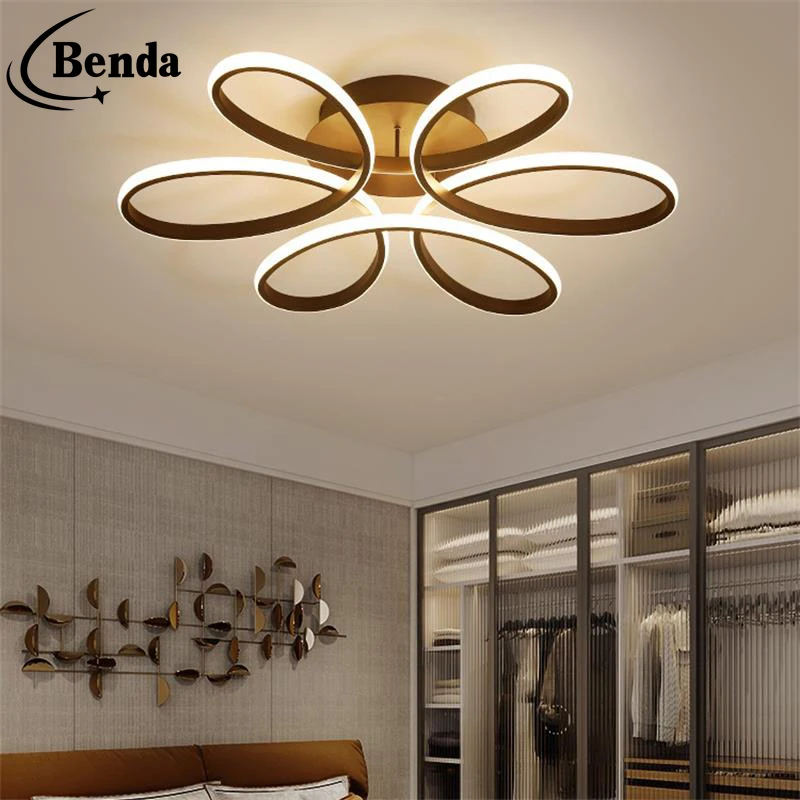 

Modern Led Ceiling Lamp Petal-shaped Chandelier Living Room Bedroom Dining Room Study Nordic Interior Lighting Chandelier