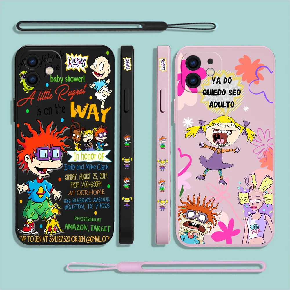 

Funny R-Rugrats Phone Case For Samsung Galaxy S23 S22 S21 S20 Ultra Plus FE S10 4G S9 S10E Note 20 10 9 Plus With Lanyard Cover